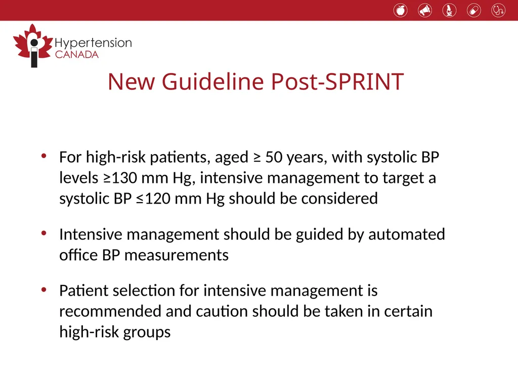 Hypertension 2017 Putting the Guidelines into - slide 23 of 43
