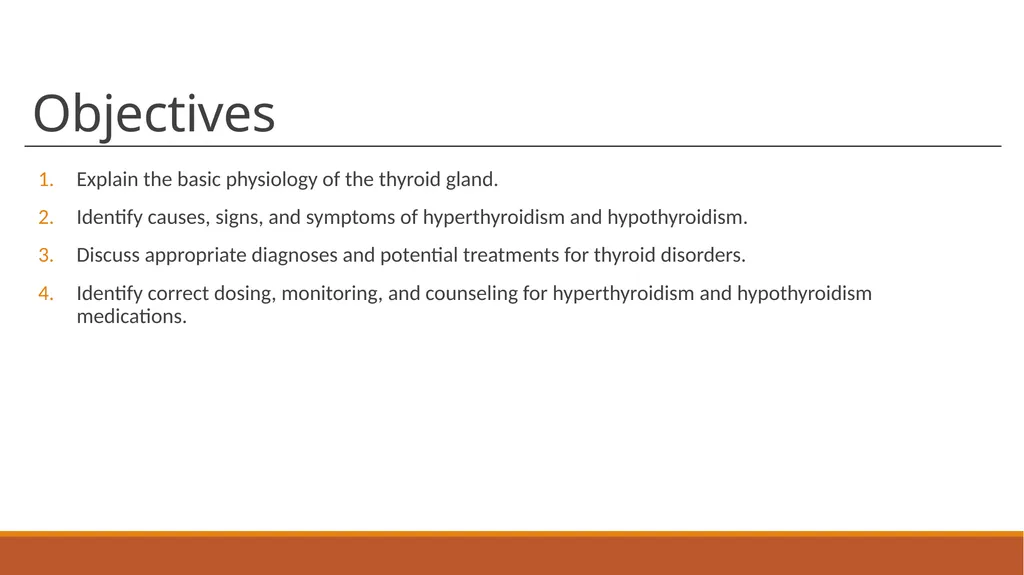Thyroid Disorders Chandler Craft, Pharm.D. - slide 2 of 19