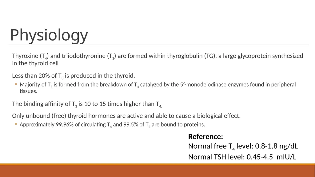 Thyroid Disorders Chandler Craft, Pharm.D. - slide 4 of 19