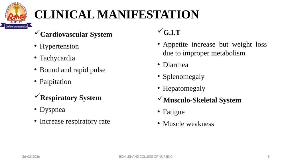 HYPERTHYROIDISM MR. DINESH SINGH P.G. NURSING - slide 8 of 15