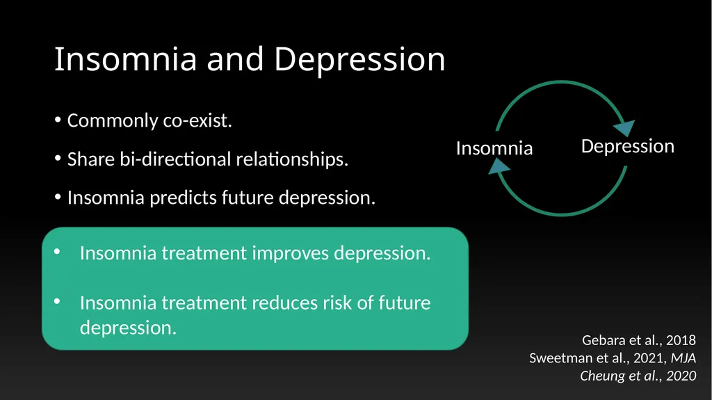 Mental Bites: Insomnia Dr Alexander Sweetman - slide 8 of 19