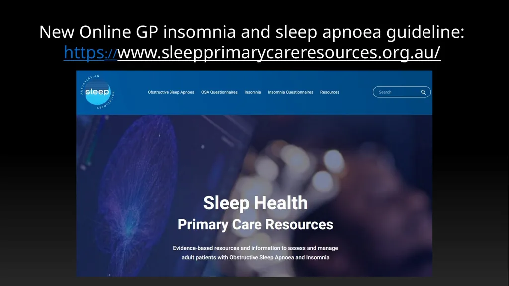 Mental Bites: Insomnia Dr Alexander Sweetman - slide 3 of 19