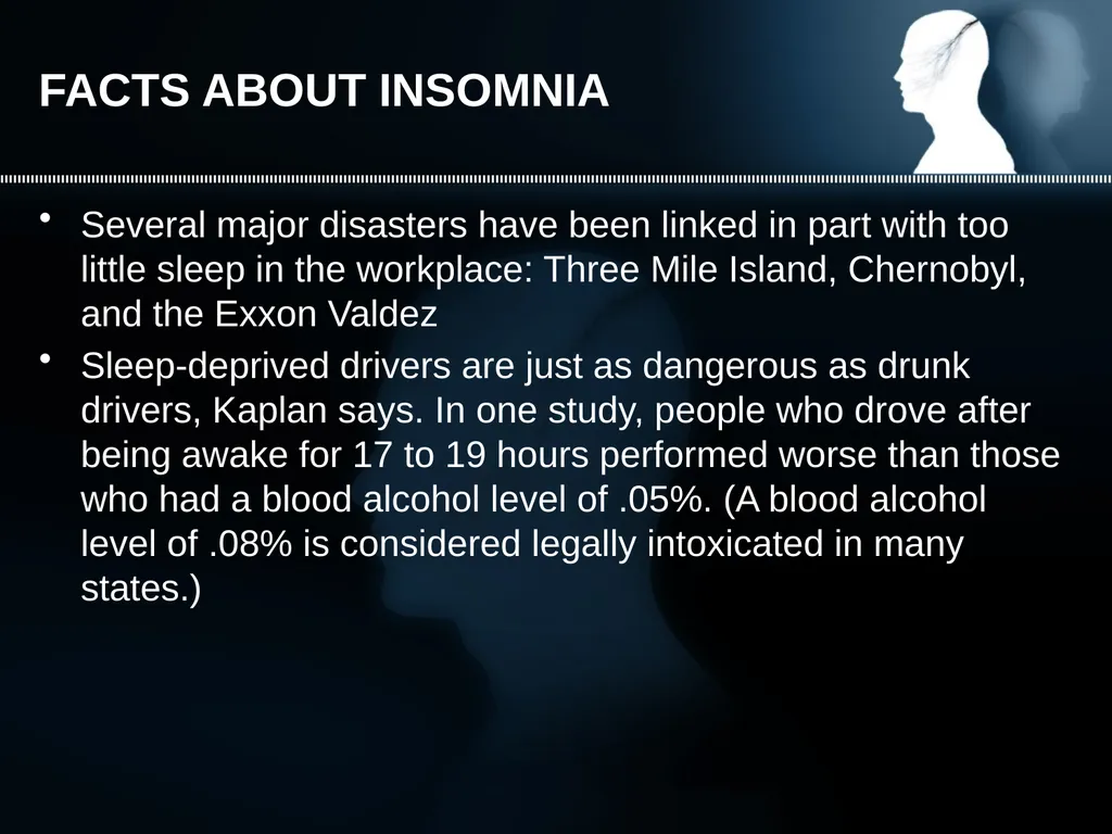 INSOMNIA Difficulty falling asleep Waking up too - slide 11 of 42