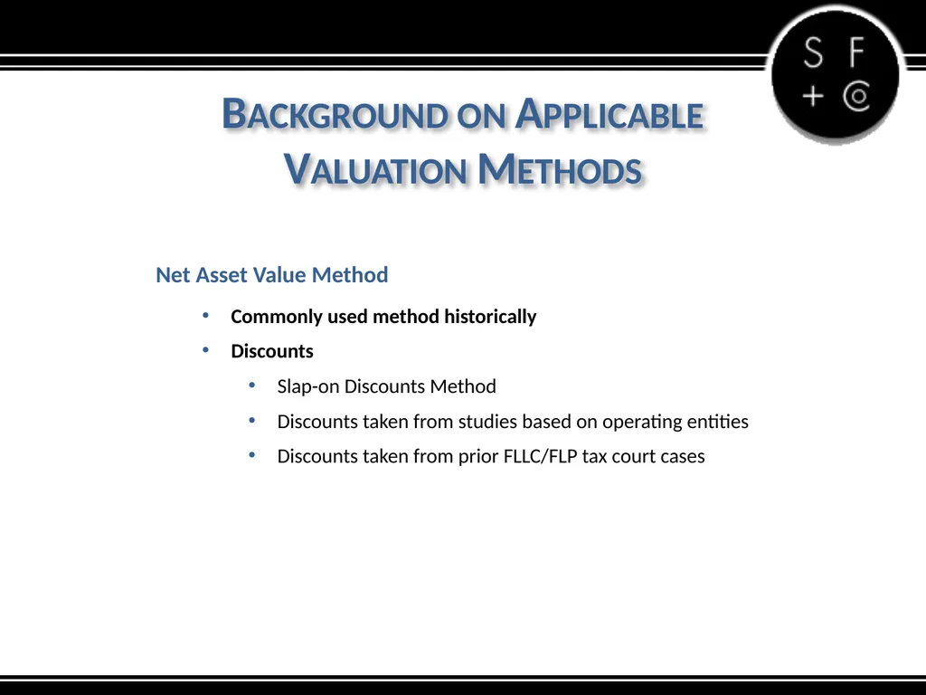 Valuation of the Family LLC and Family Limited - slide 6 of 34