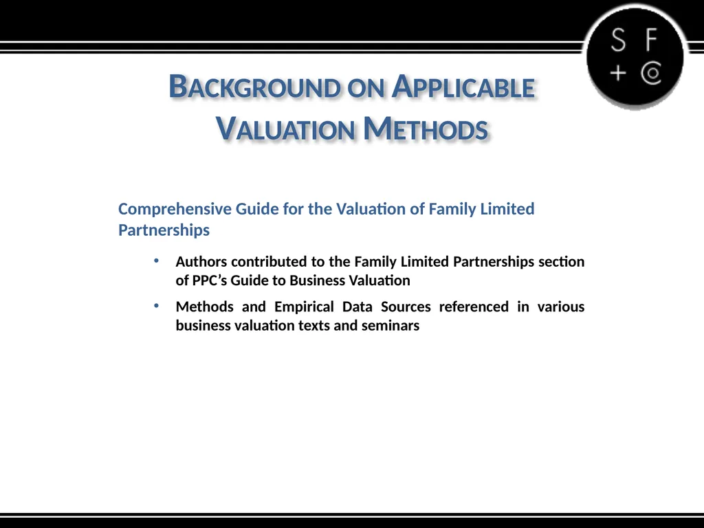 Valuation of the Family LLC and Family Limited - slide 8 of 34