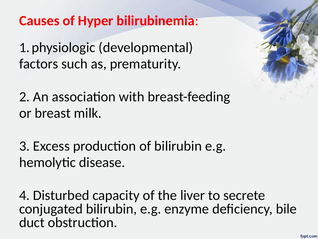 Jaundice (Hyperbilirubinemia) Lecturer Assistant - slide 7 of 16