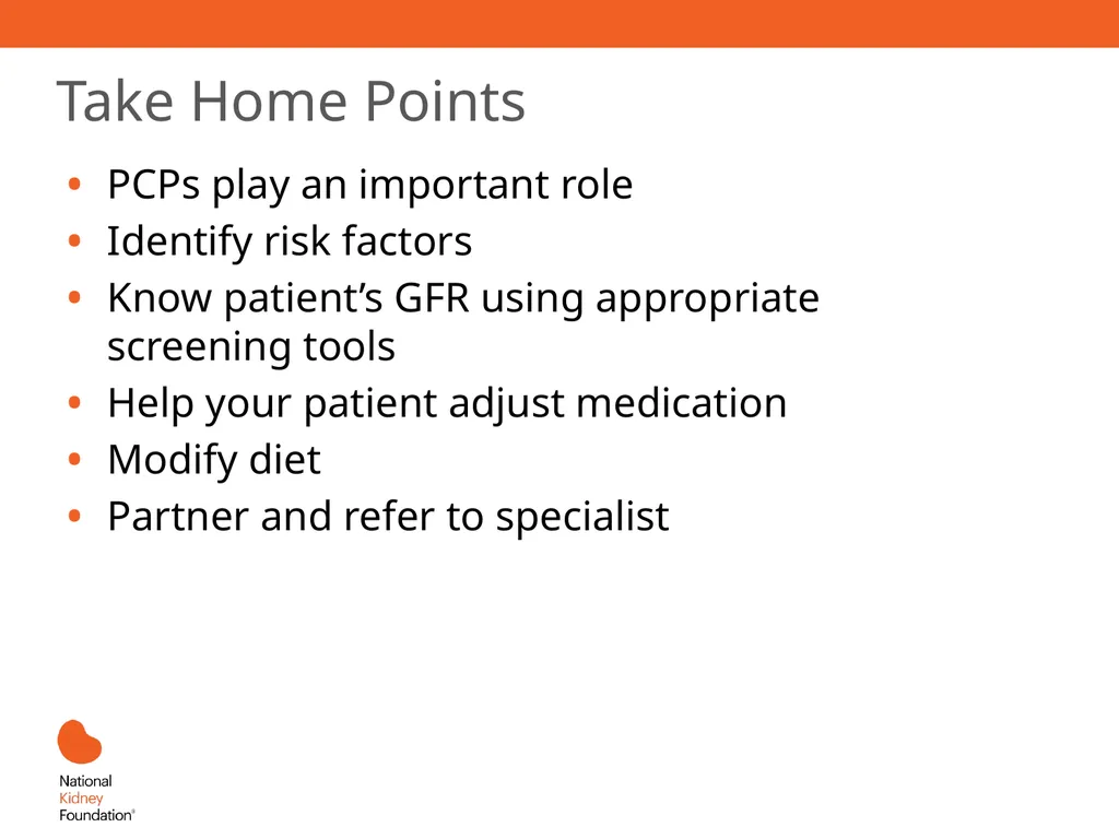 A Primary Care Approach to CKD Management Learning - slide 42 of 43