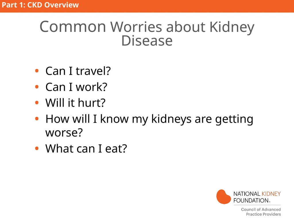 Kidney Disease Education PART 1: CKD Overview - slide 26 of 27