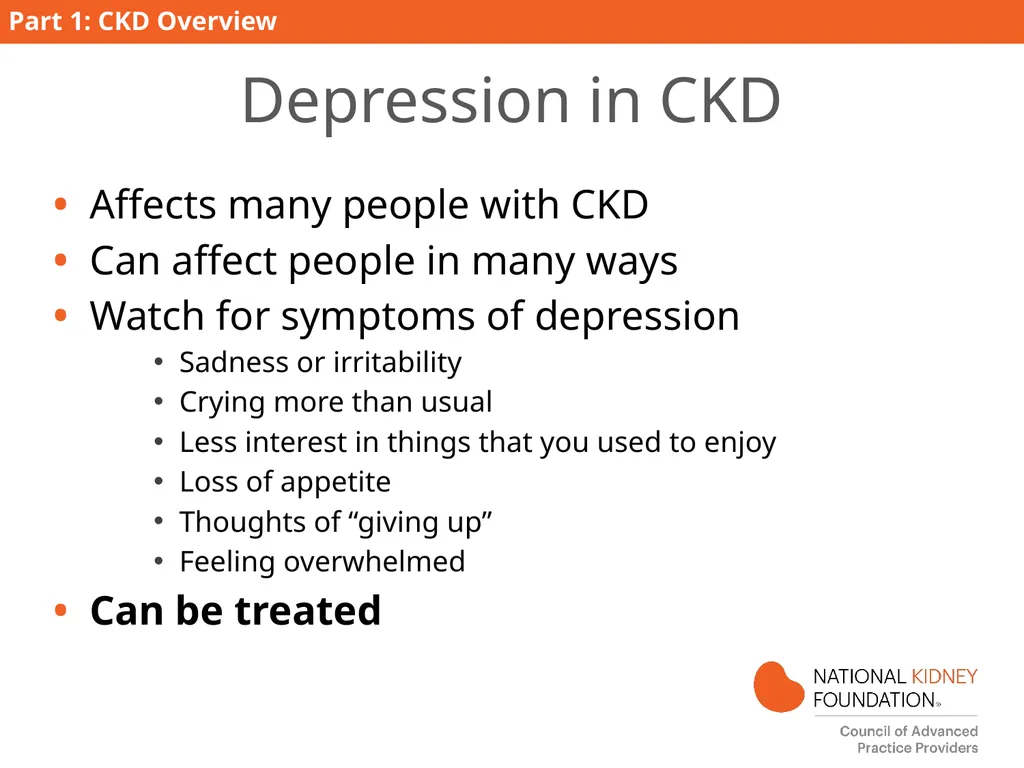 Kidney Disease Education PART 1: CKD Overview - slide 21 of 27