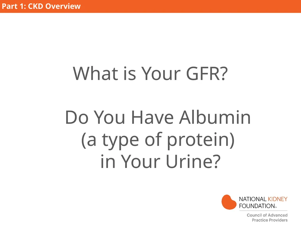 Kidney Disease Education PART 1: CKD Overview - slide 11 of 27