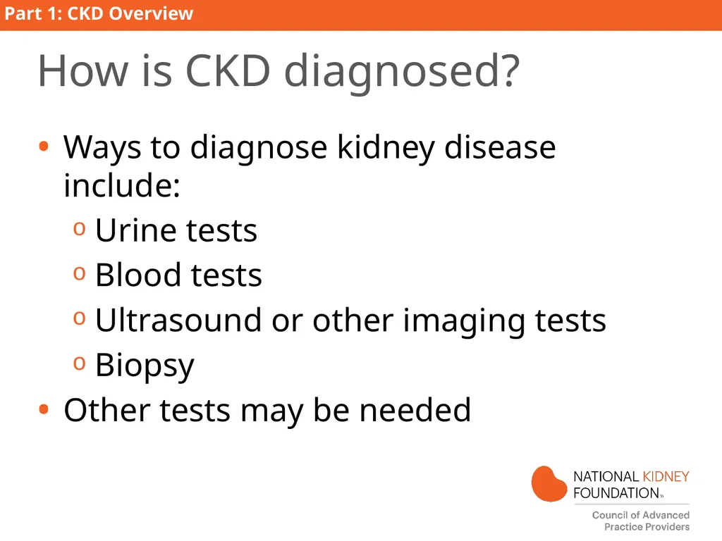Kidney Disease Education PART 1: CKD Overview - slide 7 of 27