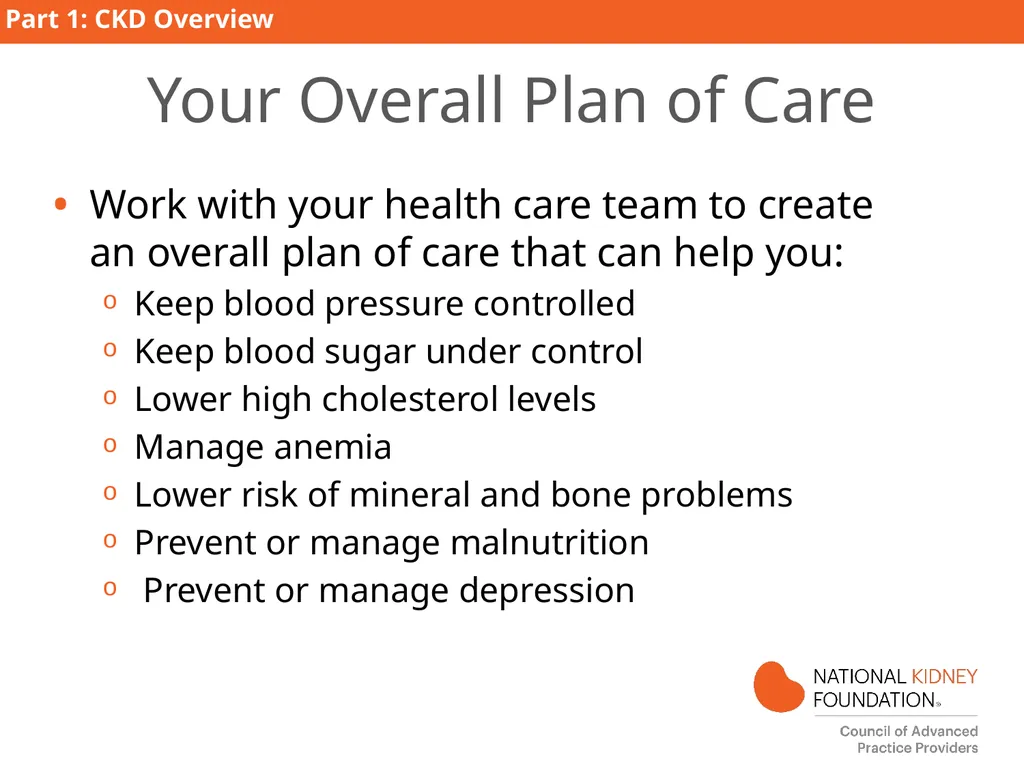 Kidney Disease Education PART 1: CKD Overview - slide 22 of 27