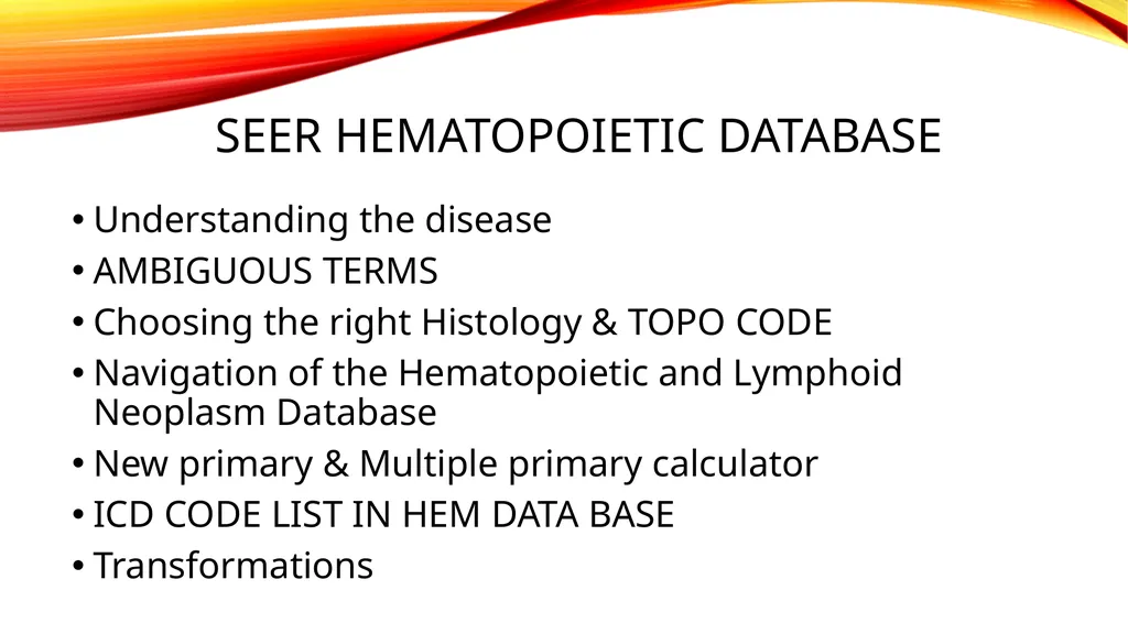 LYMPHOMA & LEUKEMIA a closer look SEER - slide 2 of 37