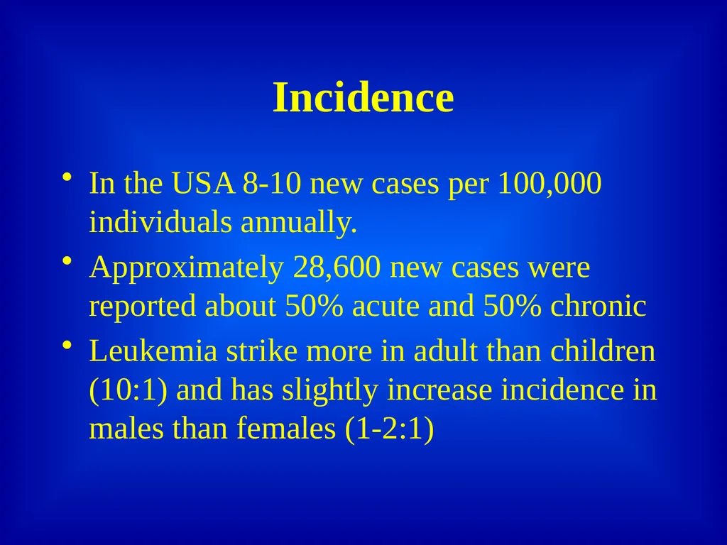 Leukemia Dr. Versha Prasad Introduction to - slide 13 of 15