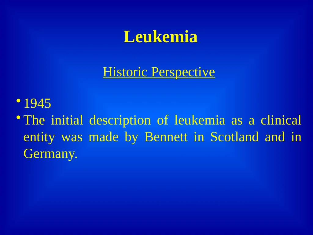 Leukemia Dr. Versha Prasad Introduction to - slide 4 of 15