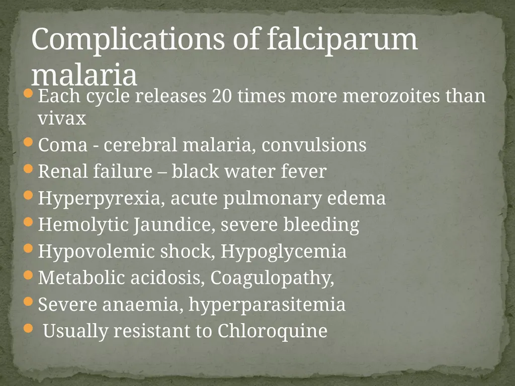 Malaria mosquito-borne infectious disease caused - slide 15 of 36