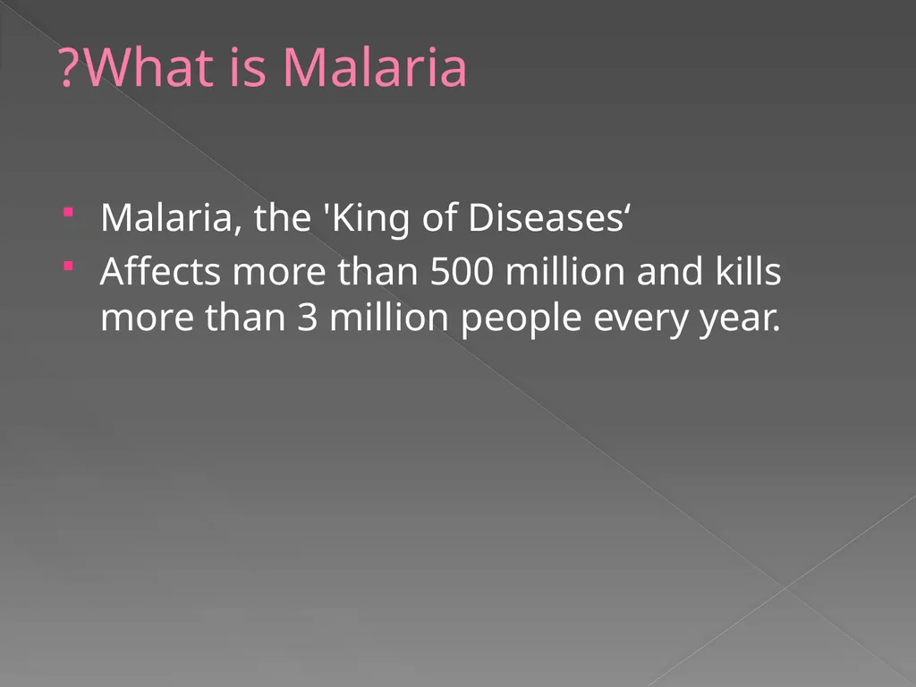 MALARIA By TARIK ZAHER Assistant Professor of - slide 2 of 46