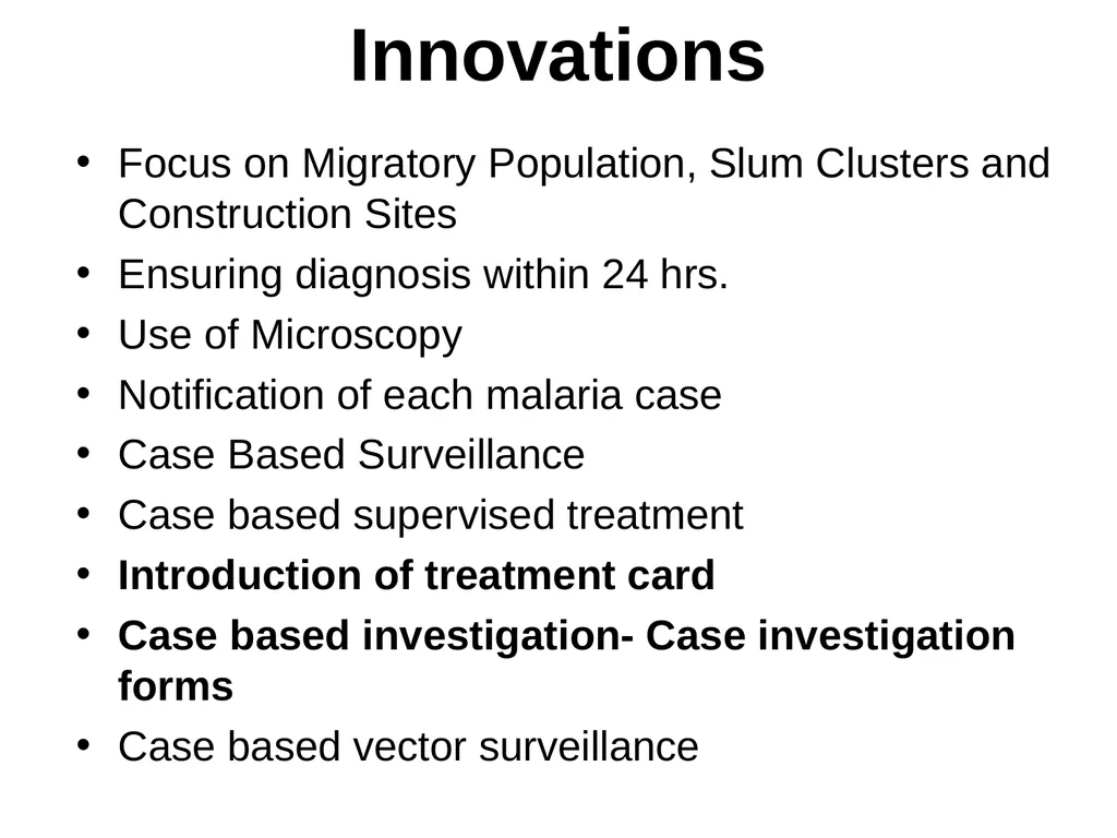 Innovations towards Malaria Elimination In Navi - slide 16 of 21