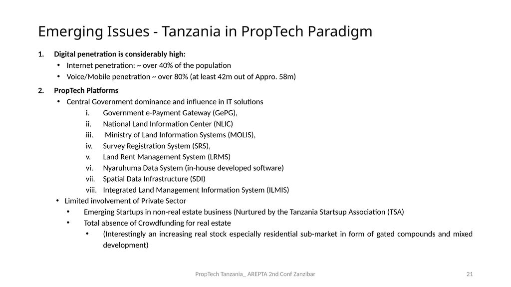 PropTech Tanzania: A Catalyst to Real Estate - slide 21 of 25