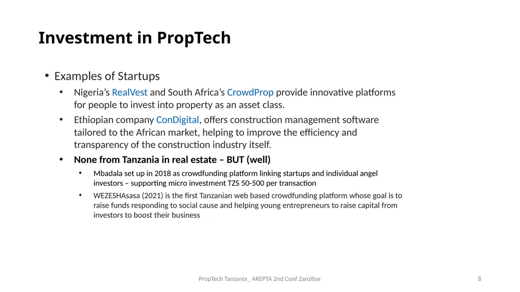 PropTech Tanzania: A Catalyst to Real Estate - slide 8 of 25