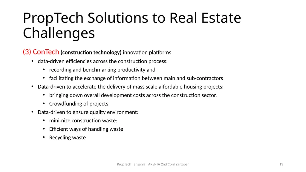 PropTech Tanzania: A Catalyst to Real Estate - slide 13 of 25