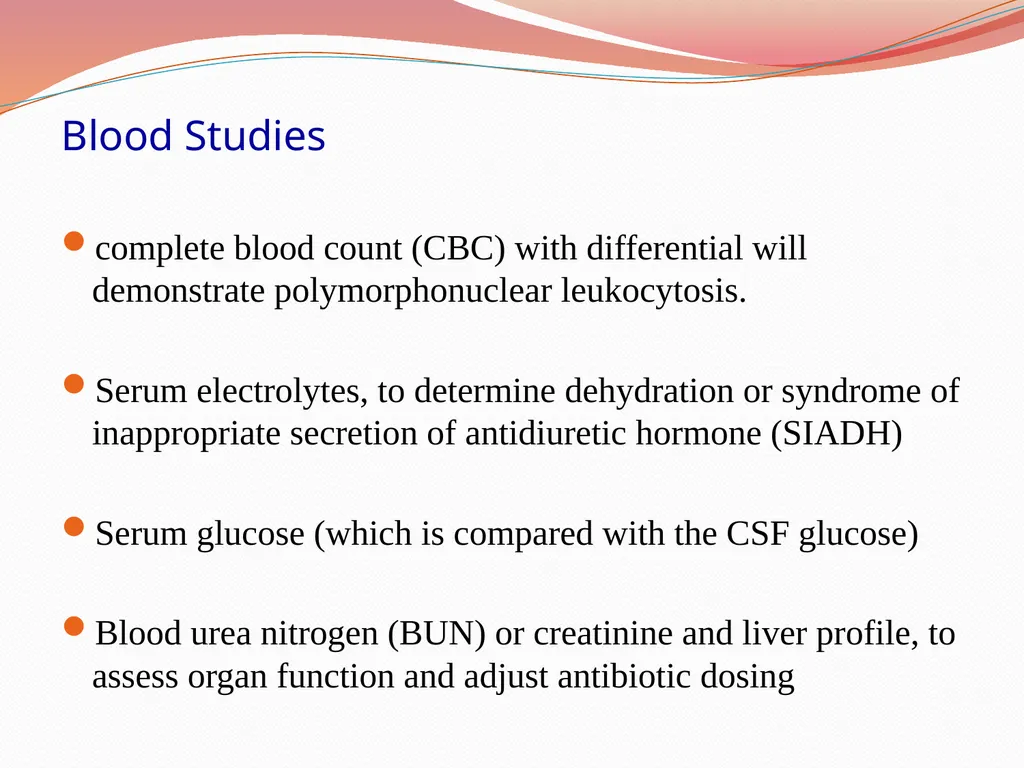 Acute Bacterial Meningitis Bacterial meningitis is - slide 9 of 50