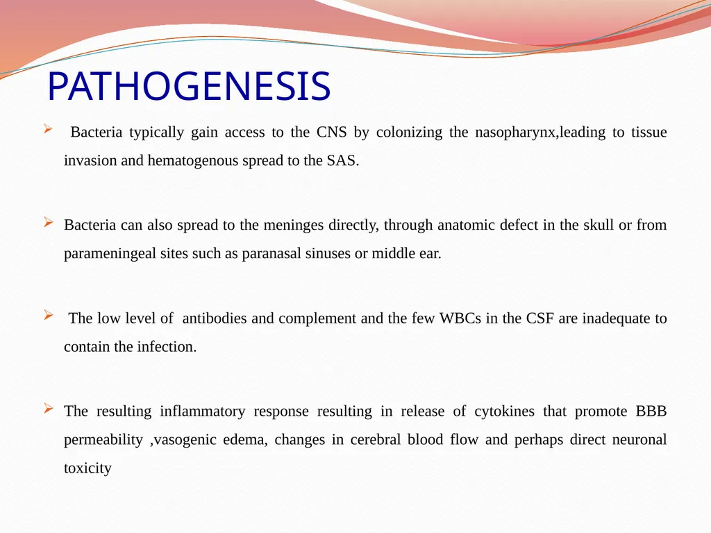 Acute Bacterial Meningitis Bacterial meningitis is - slide 4 of 50