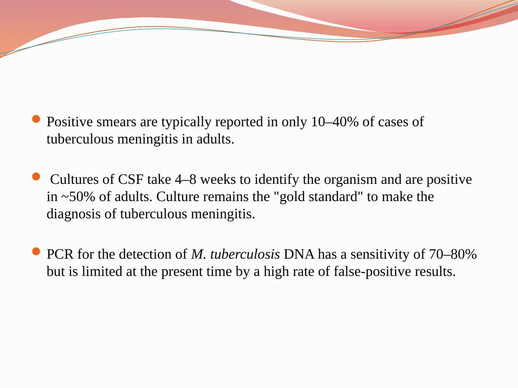 Acute Bacterial Meningitis Bacterial meningitis is - slide 42 of 50