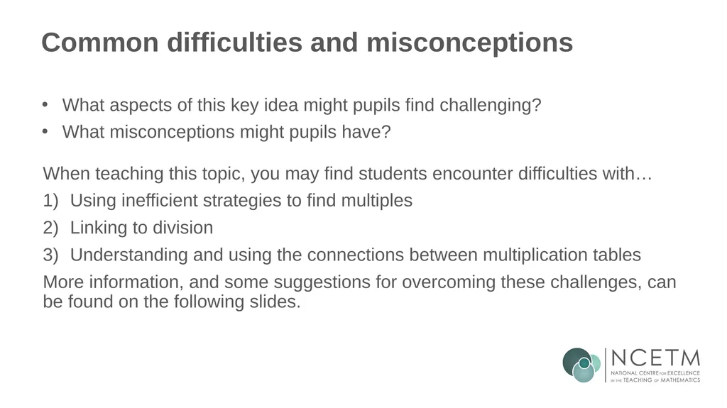 Identifying multiples of an integer (from 1.2 - slide 12 of 39