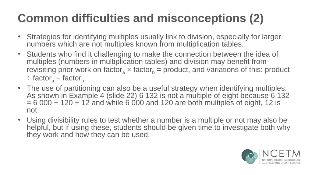 Identifying multiples of an integer (from 1.2 - slide 14 of 39