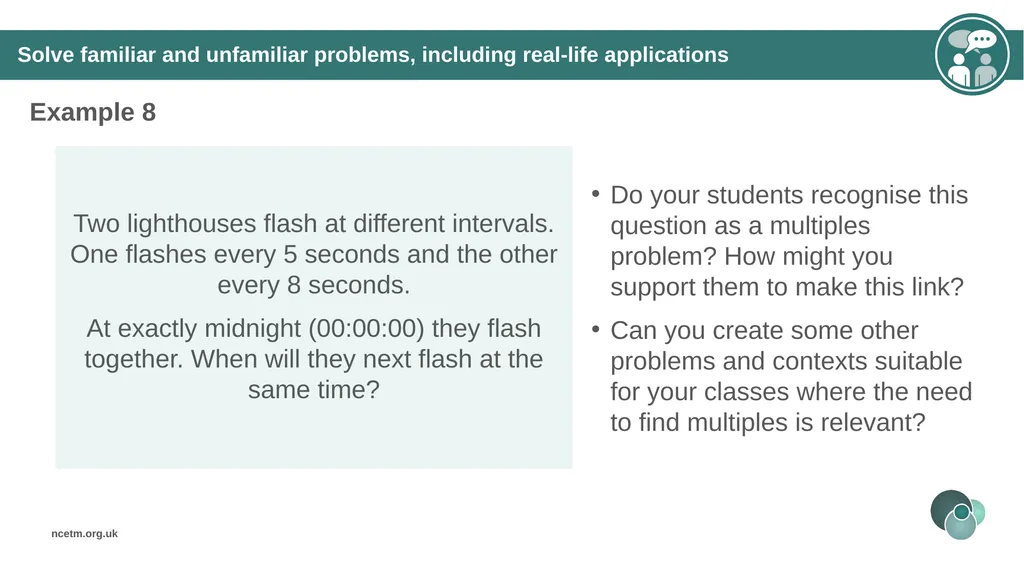 Identifying multiples of an integer (from 1.2 - slide 31 of 39
