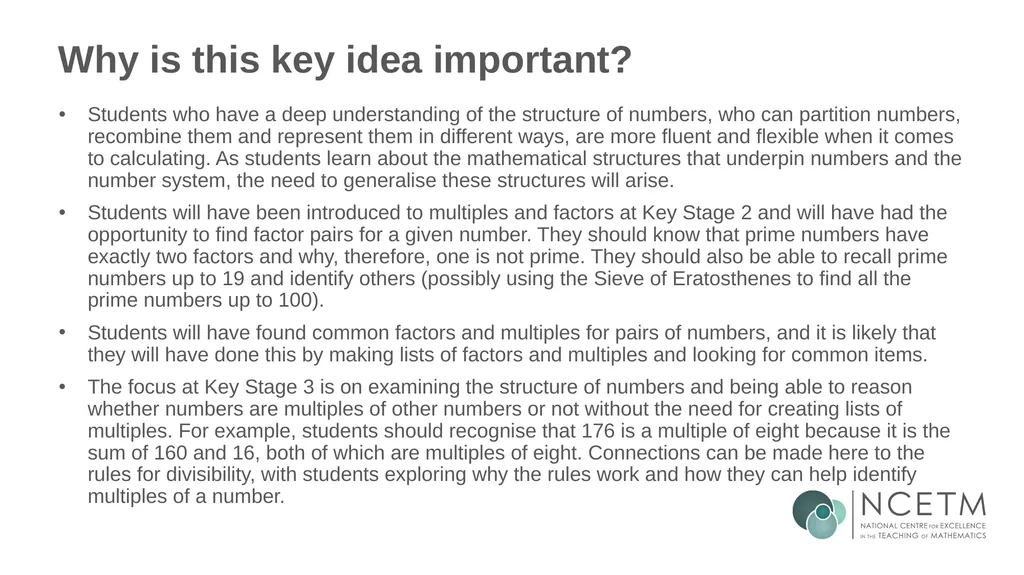 Identifying multiples of an integer (from 1.2 - slide 7 of 39