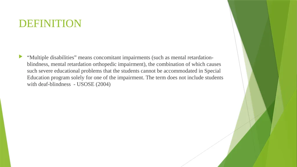 MULTIPLE DISABILITY P . KAMARAJ, Faculty , NIEPMD, - slide 4 of 35