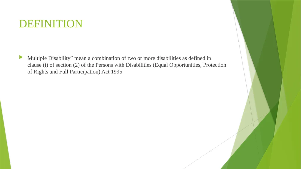 MULTIPLE DISABILITY P . KAMARAJ, Faculty , NIEPMD, - slide 5 of 35