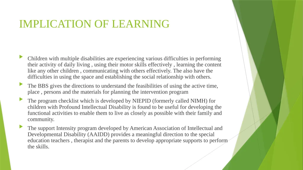 MULTIPLE DISABILITY P . KAMARAJ, Faculty , NIEPMD, - slide 23 of 35