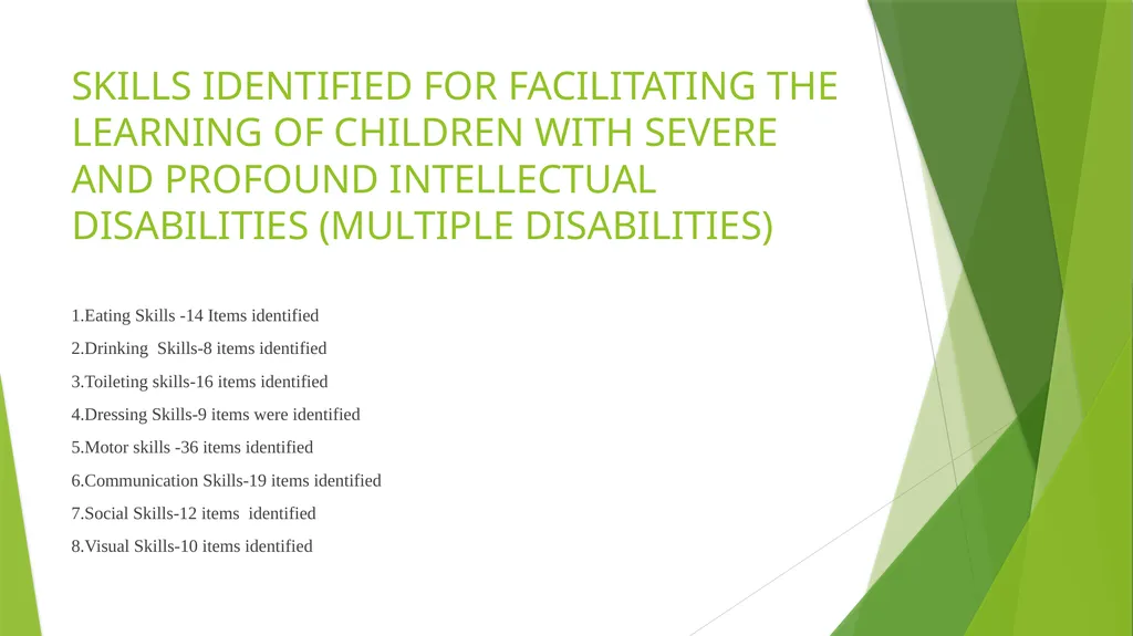 MULTIPLE DISABILITY P . KAMARAJ, Faculty , NIEPMD, - slide 25 of 35