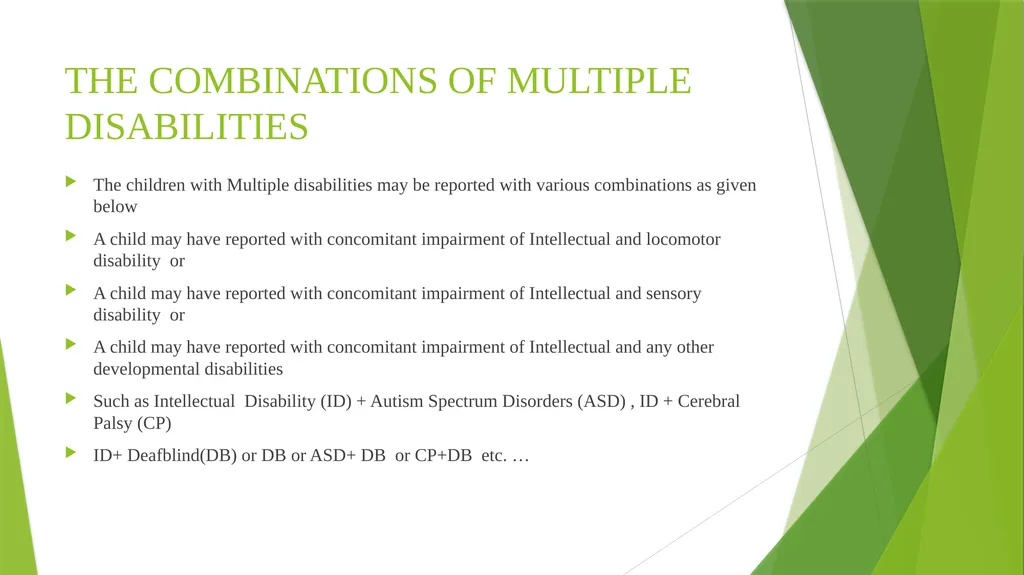 MULTIPLE DISABILITY P . KAMARAJ, Faculty , NIEPMD, - slide 8 of 35