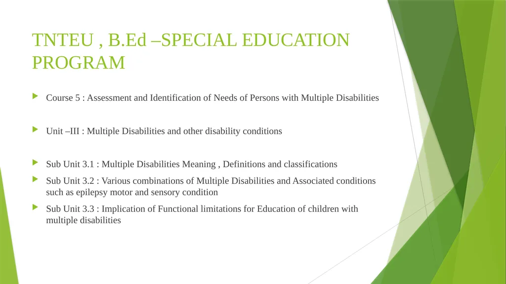 MULTIPLE DISABILITY P . KAMARAJ, Faculty , NIEPMD, - slide 2 of 35
