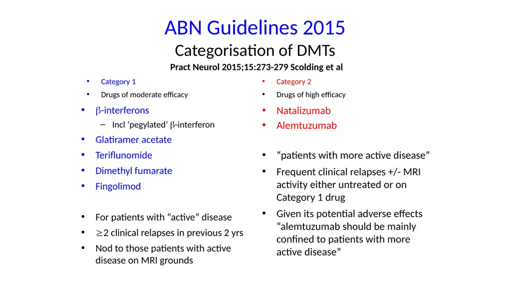 A palliative approach to multiple sclerosis: - slide 30 of 69