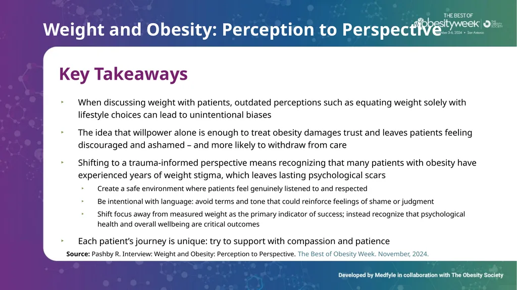 Weight and Obesity: Perception to Perspective When