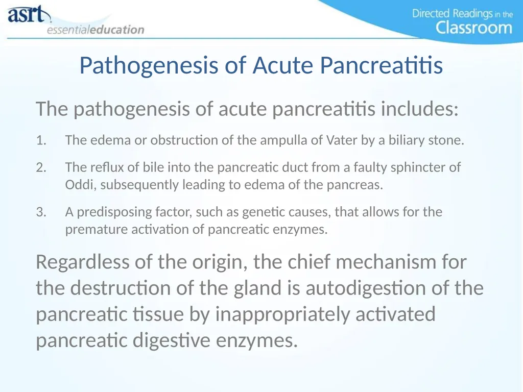 Clinical Signs and Characteristics of Pancreatitis - slide 6 of 17