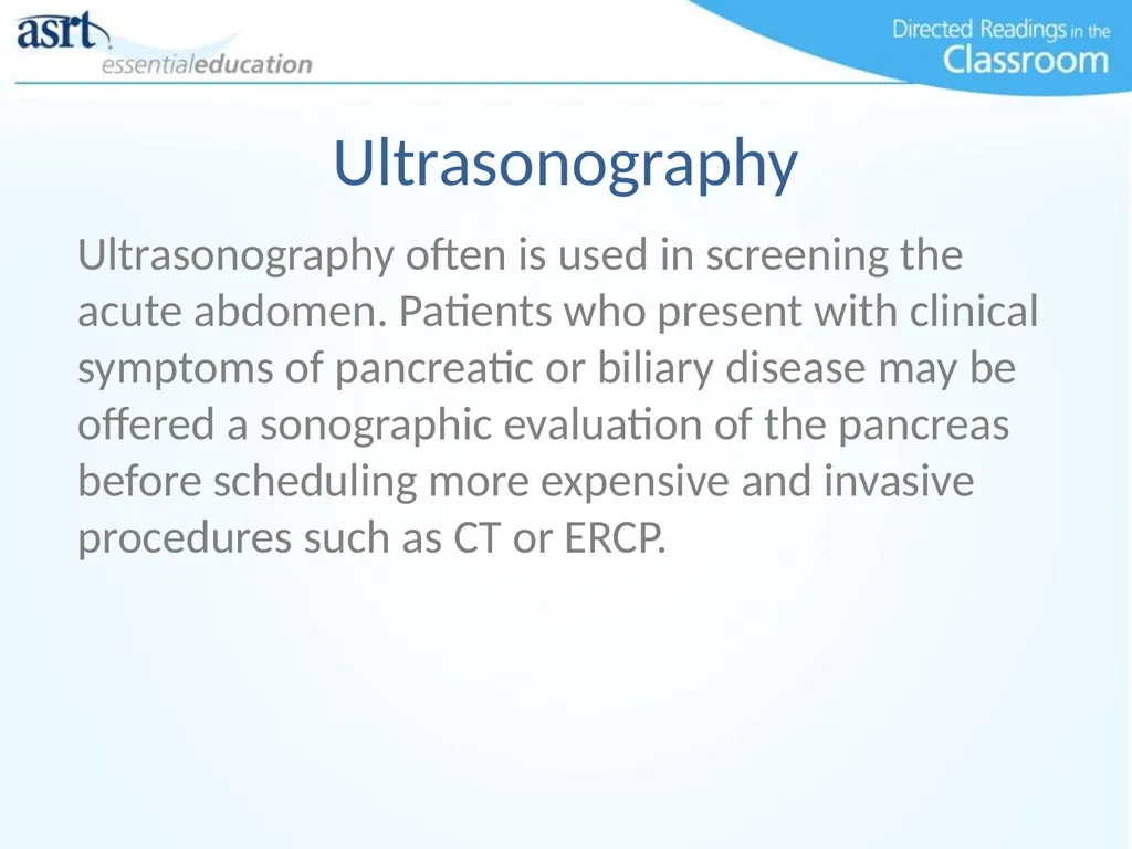 Clinical Signs and Characteristics of Pancreatitis - slide 10 of 17