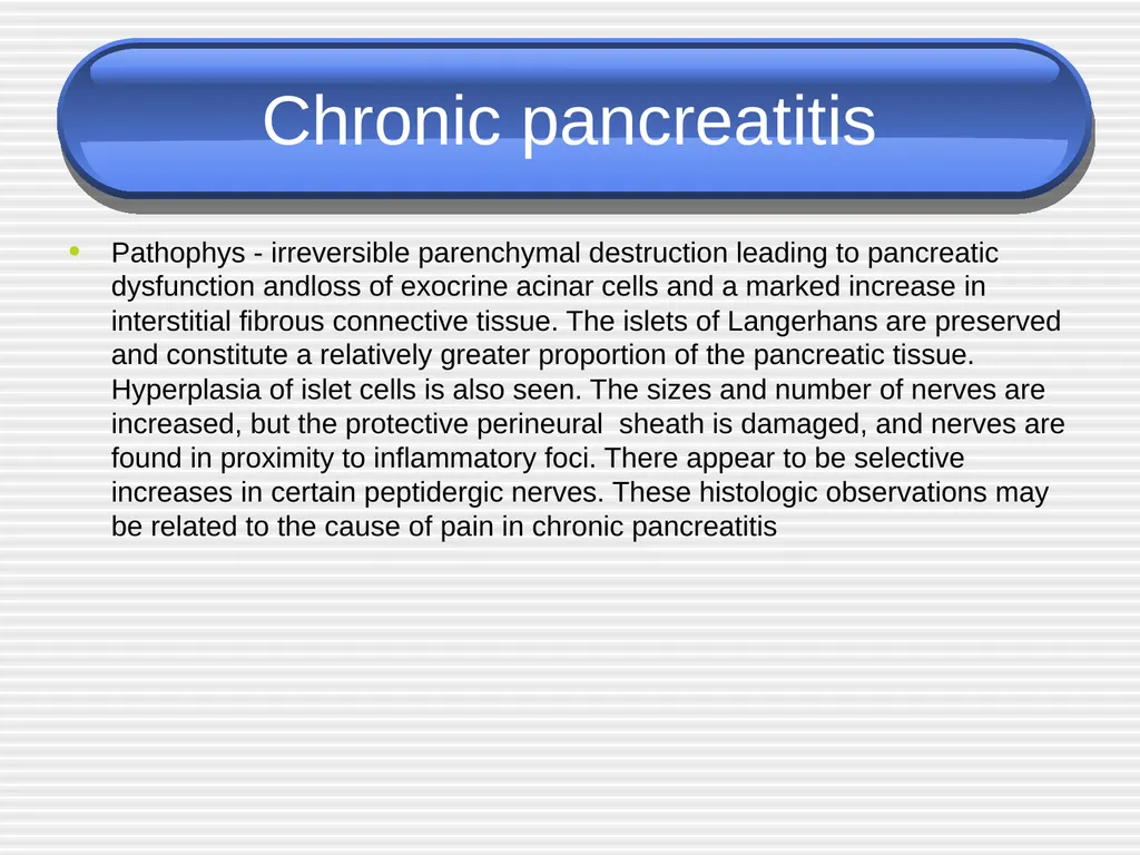 Acute pancreatitis defined as an acute condition - slide 27 of 36
