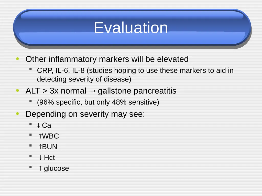Acute pancreatitis defined as an acute condition - slide 10 of 36