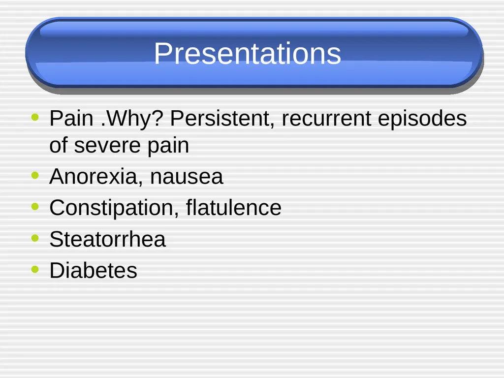Acute pancreatitis defined as an acute condition - slide 29 of 36