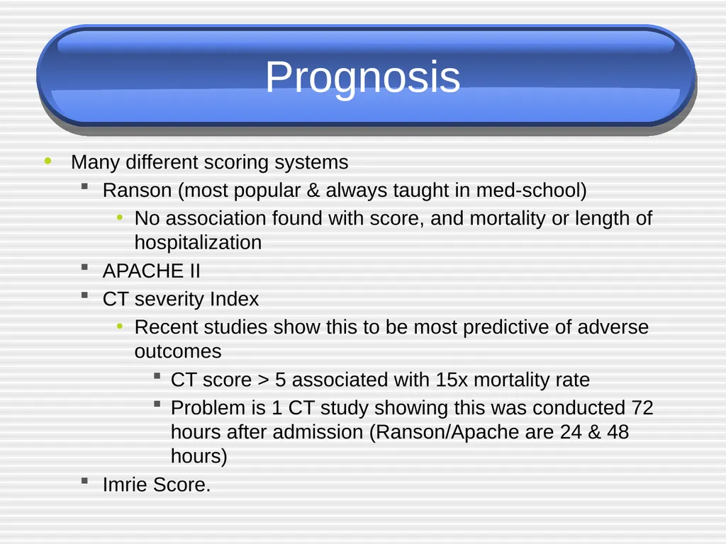 Acute pancreatitis defined as an acute condition - slide 15 of 36