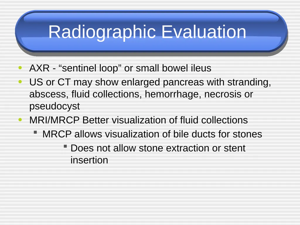 Acute pancreatitis defined as an acute condition - slide 11 of 36