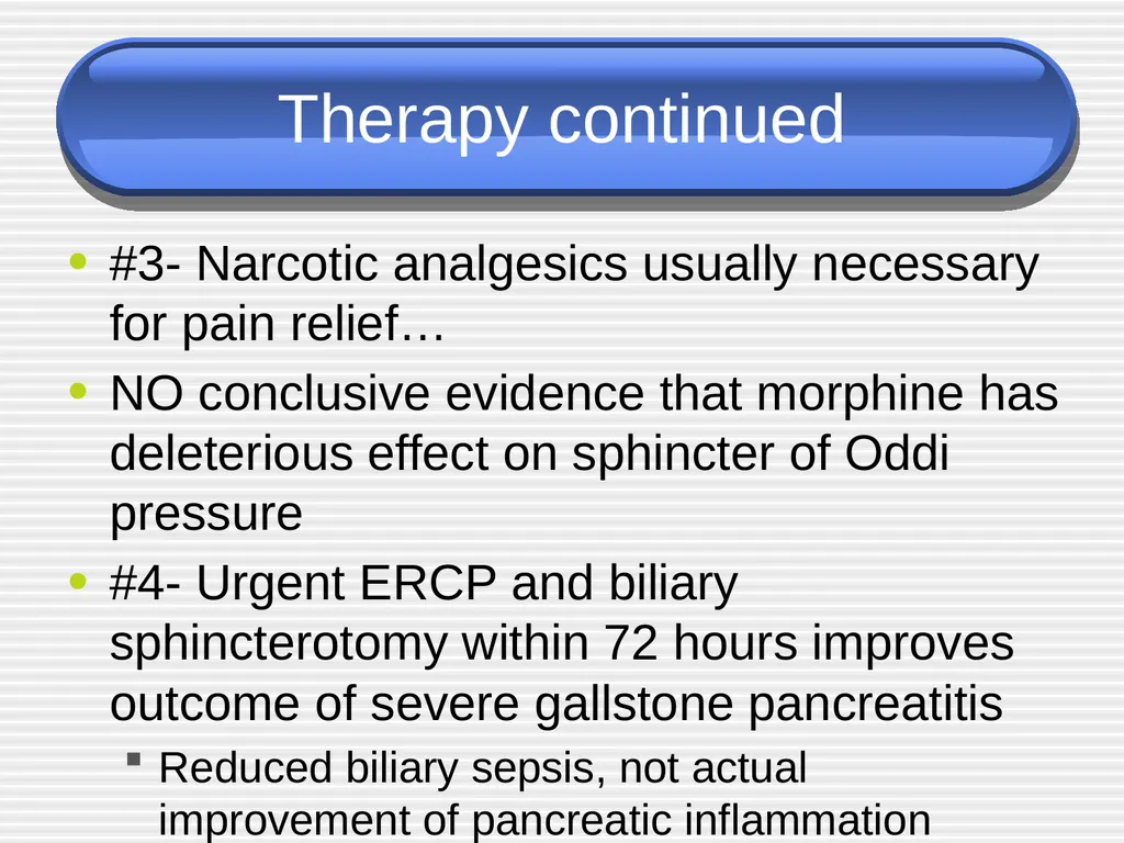 Acute pancreatitis defined as an acute condition - slide 21 of 36