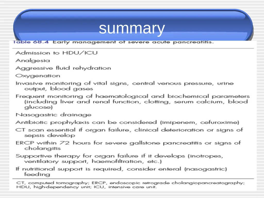 Acute pancreatitis defined as an acute condition - slide 22 of 36