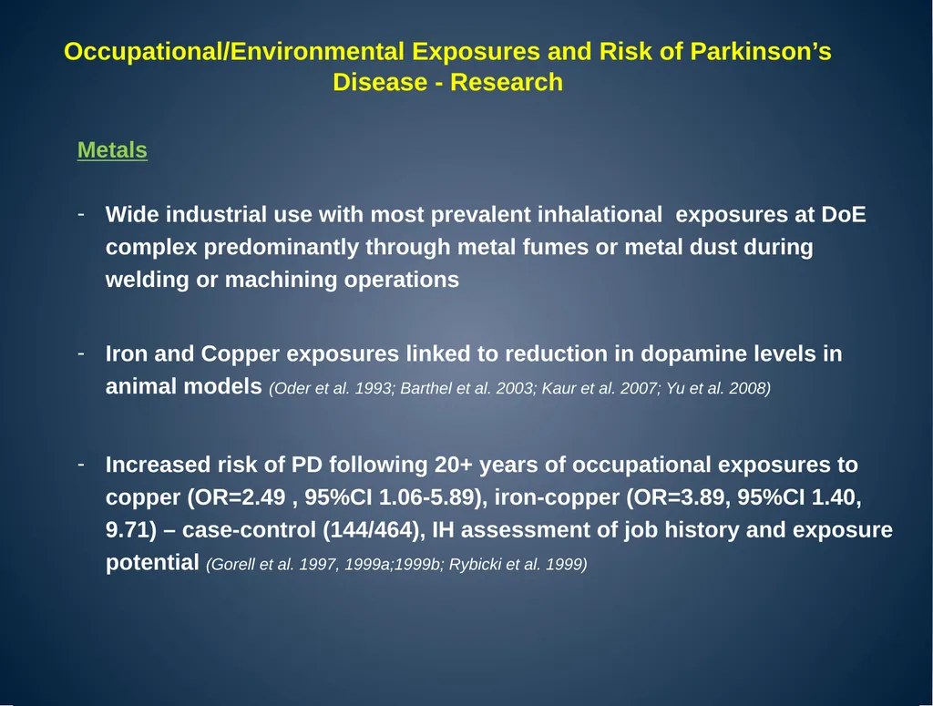 Parkinsonism and Parkinson’s Disease Advisory - slide 13 of 20